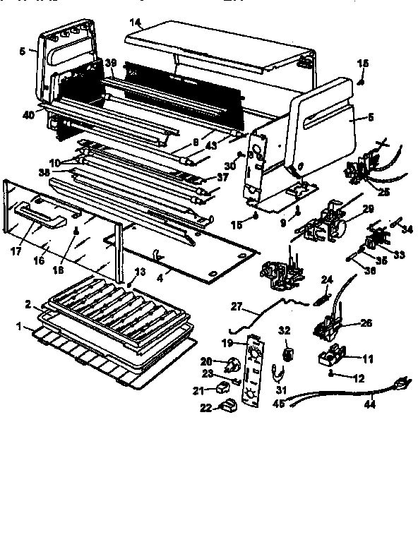 Replacement Parts Diagram and Parts List for TRO200  Black and Decker Toaster Oven